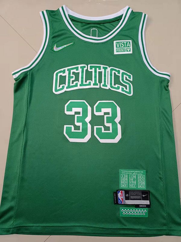 Men Boston Celtics #33 Bird Green 2022 City Edition Nike NBA Jersey